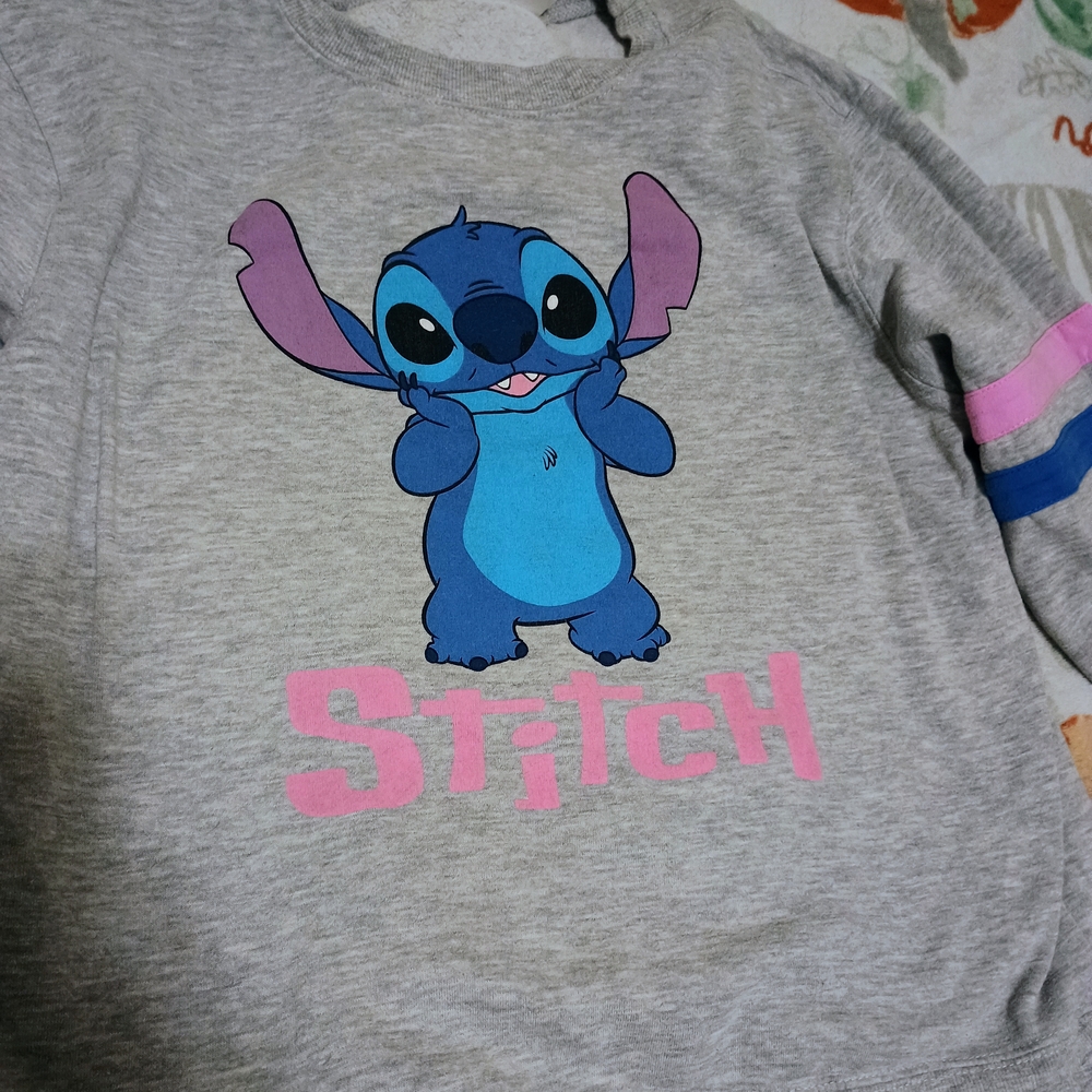 Disney Kids Gray Sweatshirt with Stitch Design